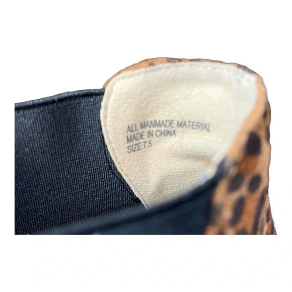 RESTRICTED LEOPARD ANIMAL PRINT SUEDE ANKLE BOOTS SLIP ON BOOTIES SIZE 7.5 - Picture 9 of 11